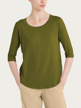 Maglietta girocollo in Viscosa Summer Verdi Donna - Ragno