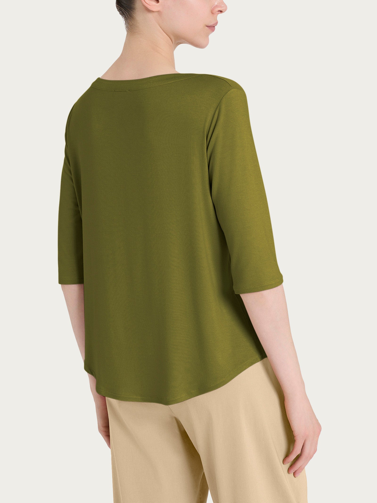 Maglietta girocollo in Viscosa Summer Verdi Donna - Ragno