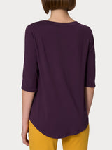 Maglietta girocollo in Viscosa Summer Viola Donna - Ragno