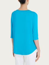 Maglietta girocollo in Viscosa Summer Azzurri Donna - Ragno