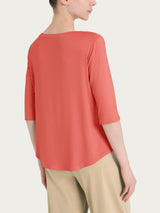 Maglietta girocollo in Viscosa Summer Rosa Donna - Ragno