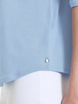 Maglietta girocollo in Viscosa Summer Azzurri Donna - Ragno