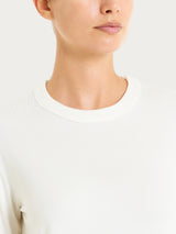 Maglietta a girocollo chiuso in Eco Viscosa Bianchi Donna - Ragno