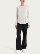 Maglietta a girocollo chiuso in Eco Viscosa Bianchi Donna - Ragno