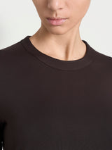 Maglietta a girocollo chiuso in Eco Viscosa Marroni Donna - Ragno