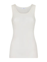 Wonderwool - Canottiera in costina di lana ultrafine Bianchi Donna - Ragno