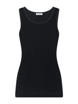 Wonderwool - Canottiera in costina di lana ultrafine Neri Donna - Ragno