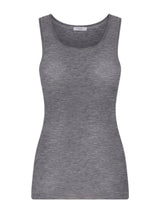 Wonderwool - Canottiera in costina di lana ultrafine Neri Donna - Ragno