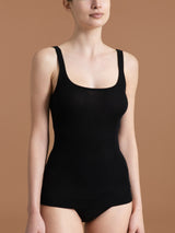 Wonderwool - Top in costina di lana ultrafine Neri Donna - Ragno