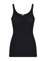 Wonderwool - Top in costina di lana ultrafine Neri Donna - Ragno