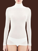 Wonderwool - Dolcevita in costina di lana ultrafine Bianchi Donna - Ragno