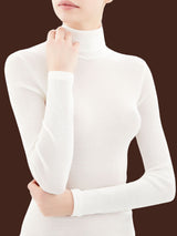 Wonderwool - Dolcevita in costina di lana ultrafine Bianchi Donna - Ragno