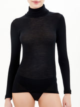 Wonderwool - Dolcevita in costina di lana ultrafine Neri Donna - Ragno