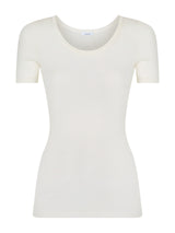 Wonderwool - Maglietta girocollo in lana ultrafine Bianchi Donna - Ragno