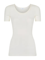 Wonderwool - Maglietta girocollo in lana ultrafine Bianchi Donna - Ragno