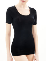 Wonderwool - Maglietta girocollo in lana ultrafine Neri Donna - Ragno