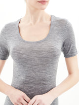 Wonderwool - Maglietta girocollo in lana ultrafine Neri Donna - Ragno