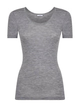 Wonderwool - Maglietta girocollo in lana ultrafine Neri Donna - Ragno