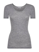 Wonderwool - Maglietta girocollo in lana ultrafine Neri Donna - Ragno