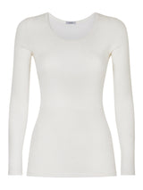 Wonderwool - Maglietta manica lunga in lana ultrafine Bianchi Donna - Ragno