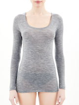 Wonderwool - Maglietta manica lunga in lana ultrafine Neri Donna - Ragno