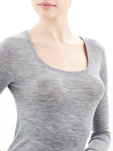 Wonderwool - Maglietta manica lunga in lana ultrafine Neri Donna - Ragno