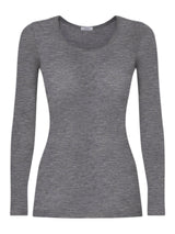 Wonderwool - Maglietta manica lunga in lana ultrafine Neri Donna - Ragno