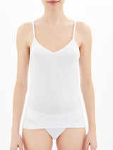 Invisible - Top in microfibra cotone elasticizzato Bianchi Donna - Ragno