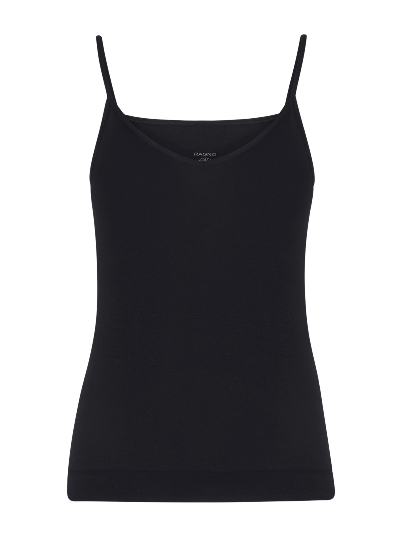 Invisible Top in microfibra cotone elasticizzato Nero