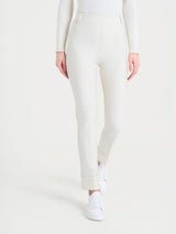 Pantalone slim dritto in Compact Bianchi Donna - Ragno