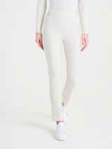 Pantalone slim dritto in Compact Bianchi Donna - Ragno