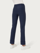 Pantalone slim dritto in Compact Blu Donna - Ragno