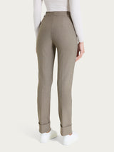 Pantalone slim dritto in Compact Grigi Donna - Ragno