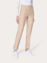 Pantalone slim dritto in Compact Marroni Donna - Ragno