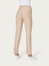 Pantalone slim dritto in Compact Marroni Donna - Ragno