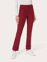 Pantalone slim dritto in Compact Rossi Donna - Ragno