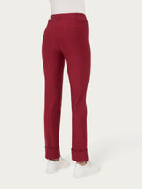 Pantalone slim dritto in Compact Rossi Donna - Ragno