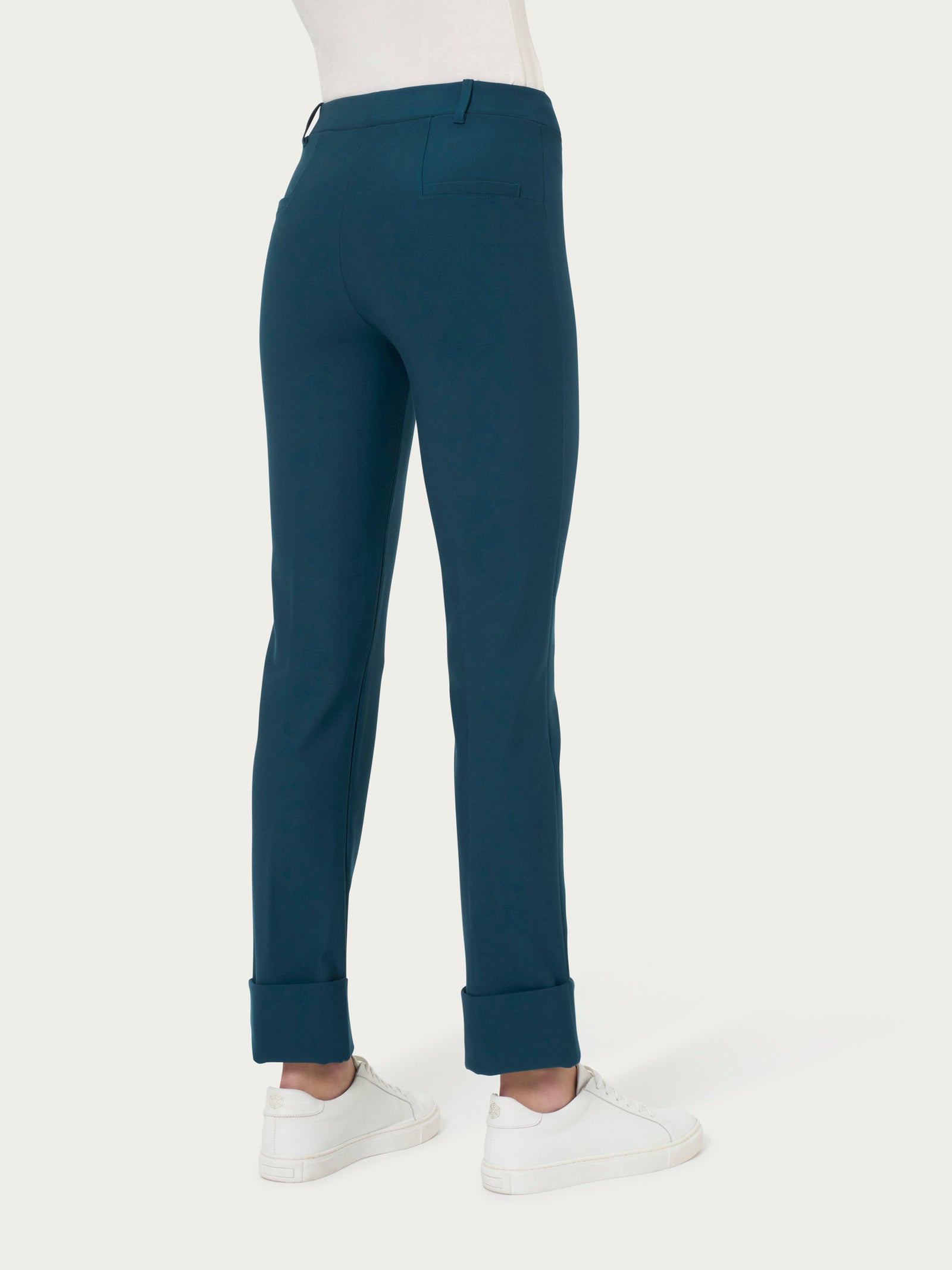 Pantalone slim dritto in Compact Blu Donna - Ragno