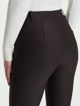 Pantalone slim dritto in Compact Marroni Donna - Ragno