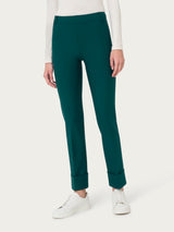 Pantalone slim dritto in Compact Verdi Donna - Ragno