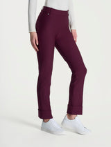 Pantalone slim dritto in Compact Viola Donna - Ragno