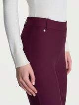 Pantalone slim dritto in Compact Viola Donna - Ragno
