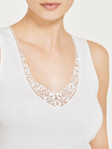 Sintonia - Canottiera in tessuto doubleface Neri Donna - Ragno