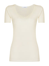 Sintonia - Maglietta in tessuto doubleface Bianchi Donna - Ragno