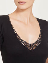 Sintonia - Maglietta in tessuto doubleface Bianchi Donna - Ragno