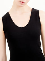 Caldo cotone - Canottiera in cotone felpato Neri Donna - Ragno