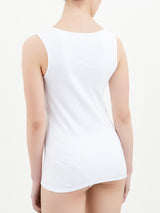 Caldo cotone - Canottiera in cotone felpato Bianchi Donna - Ragno