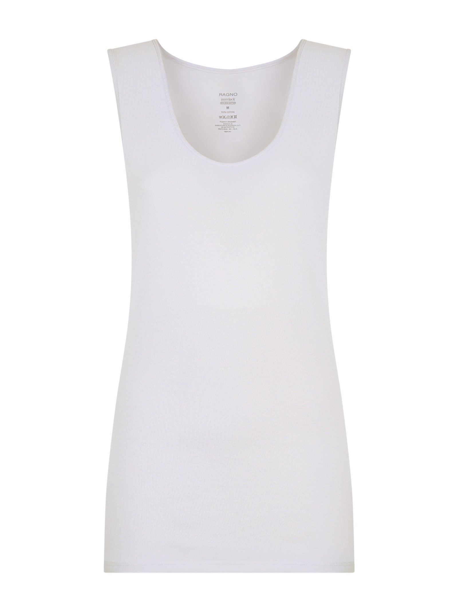 Caldo cotone - Canottiera in cotone felpato Bianchi Donna - Ragno