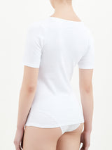 Caldo cotone - Maglietta in caldo cotone felpato Bianchi Donna - Ragno