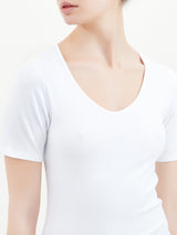 Caldo cotone - Maglietta in caldo cotone felpato Bianchi Donna - Ragno